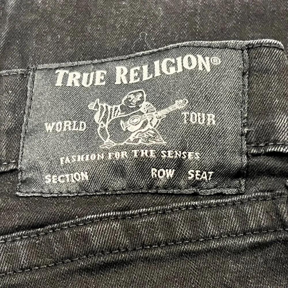True Religion Geno Relaxed Slim Jeans, Black, 44